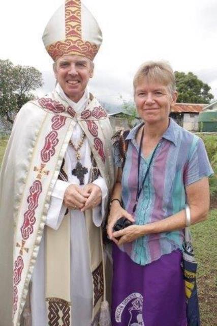 Bishop Peter and Mother Sue in Papua New Guinea. They both will be living the PNG Anglican family today 23 September, 2014 . Bishop Peter served the Port Moresby Diocese for 8 years. Thank you for being part of Anglicare PNG Inc. as the Board Chairman.